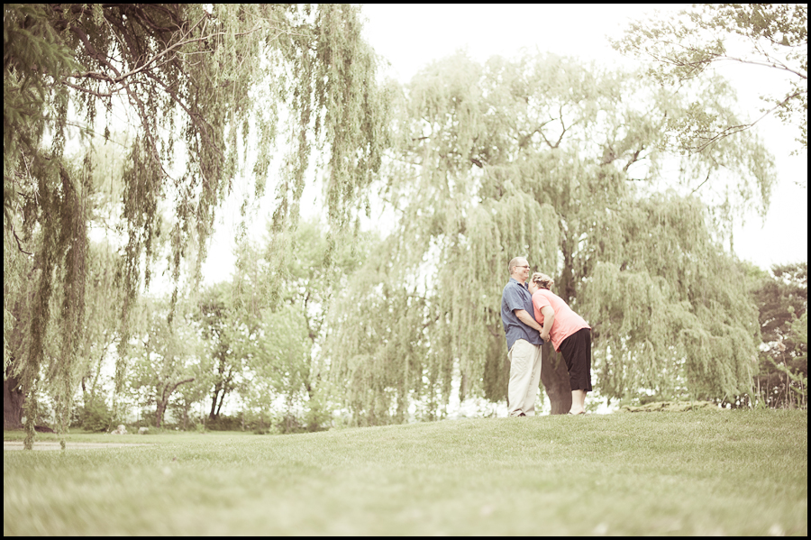 Eric + Amy Engagement Session Willows and a kiss in Sombra Ontario